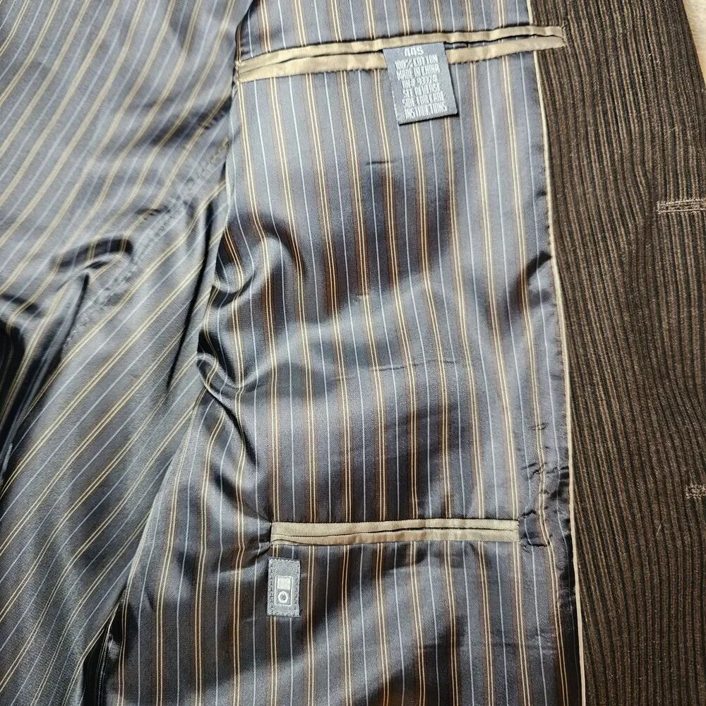 Madison Corduroy Pinstripe Brown Sport Coat Mens 44S NWT